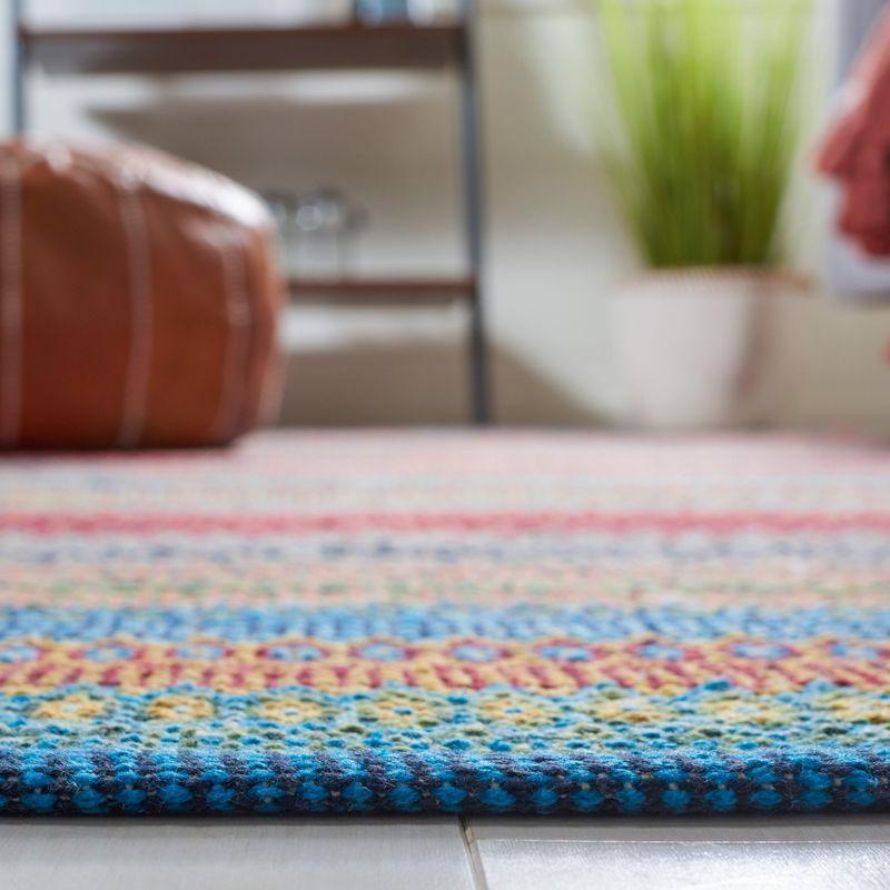 Nomadic Charm Handwoven Cotton Kilim Rug - Blue 3' x 5'