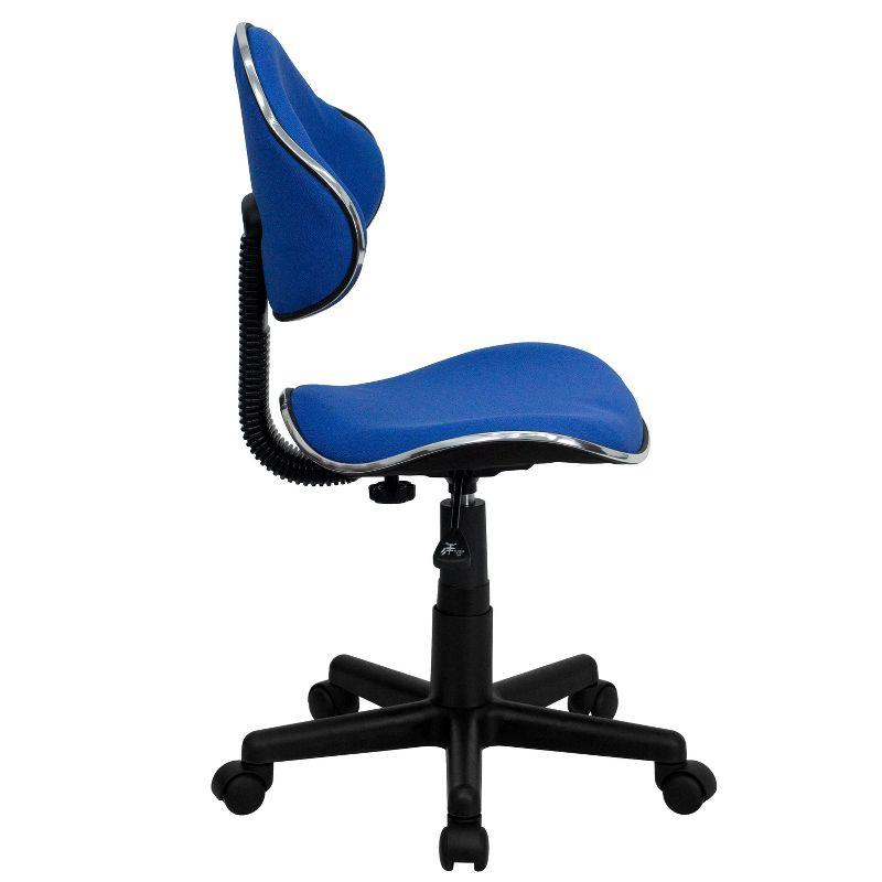 ErgoSwivel Blue Polyester Low-Back Task Chair