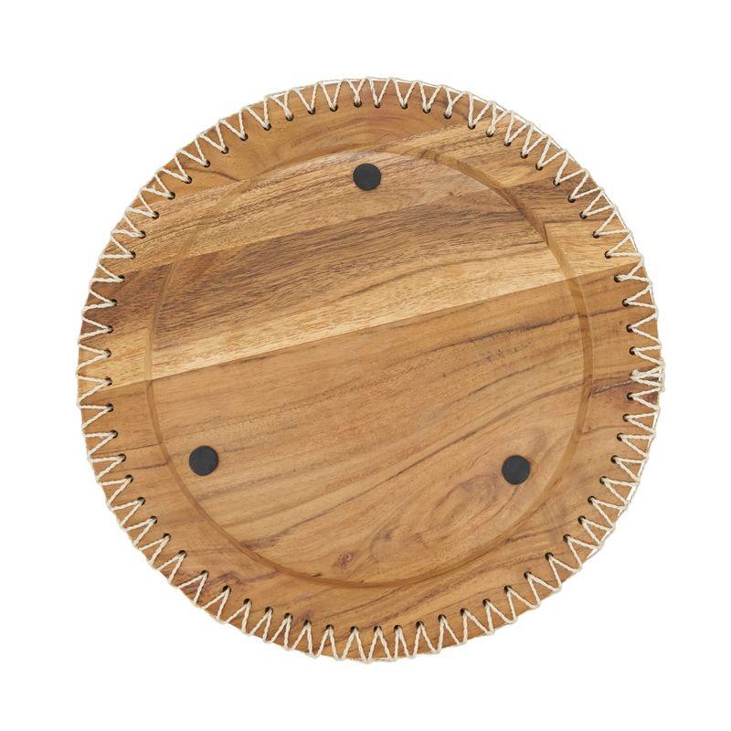 Sousplat Collection Acacia Wood - Jute No Pattern Charger (Set of 4)