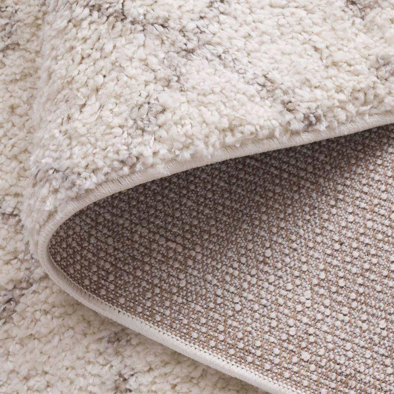 Arizona Shag ASG741 Power Loomed Indoor Accent Rug - Ivory/Beige - 4'x6' - Safavieh