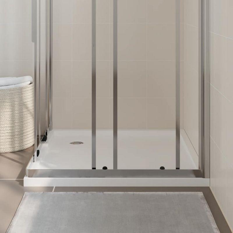 vidaXL Shower Base Tray, Non-slip Bathroom Shower Pan, Reinforced ABS