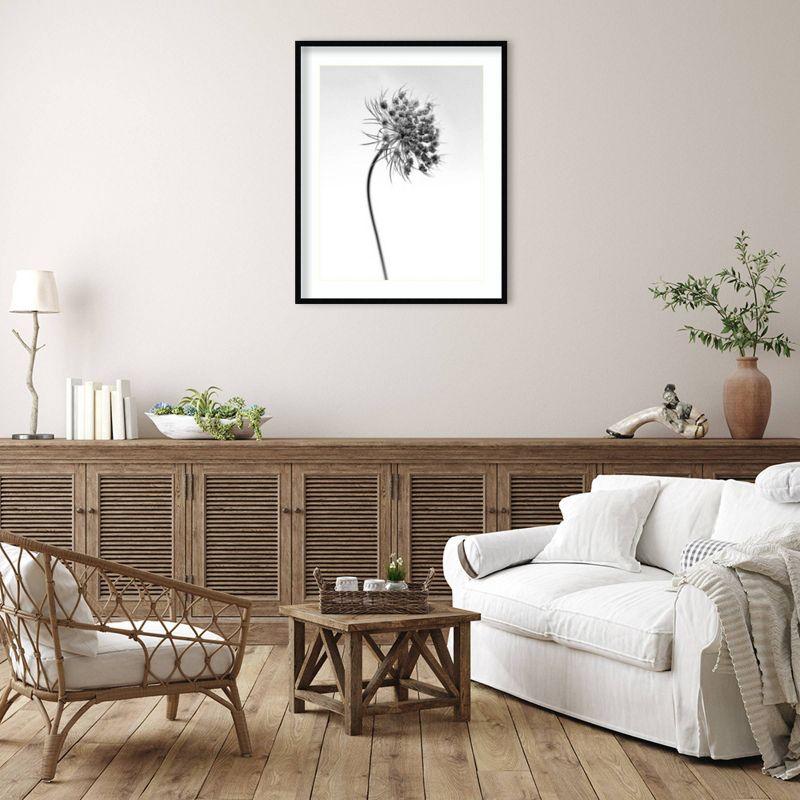 Large Black and White Botanical Framed Wall Art Print