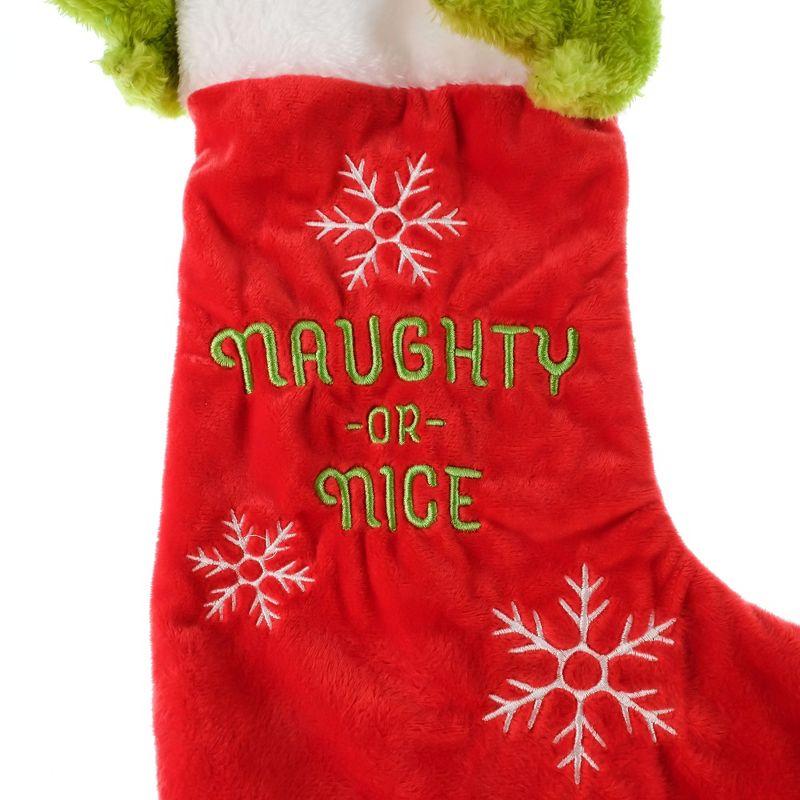Dr Seuss How the Grinch Stole Christmas Grinch 24" 3D Plush Stocking