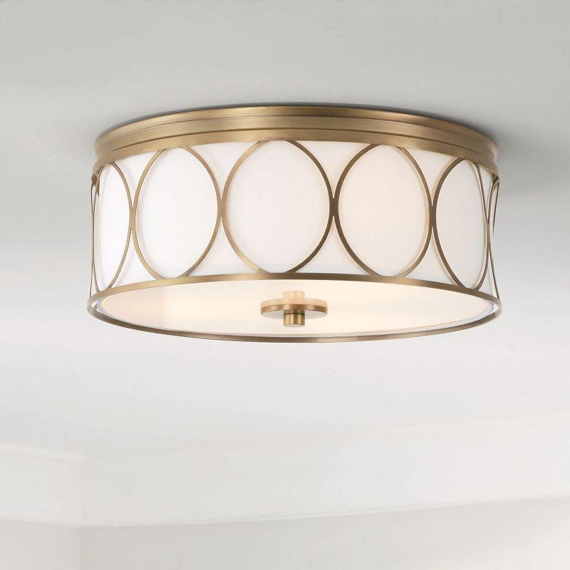 Capital Lighting Rylann 3 - Light Flush Mount in  Aged Brass