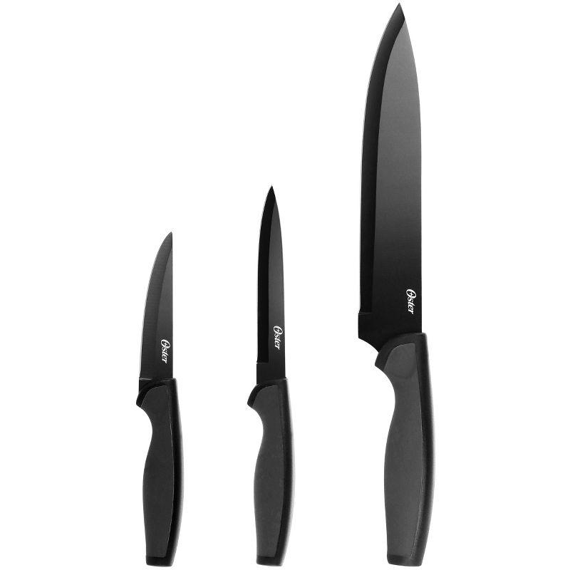 Oster 3-Piece Black Stainless Steel Cutlery Set