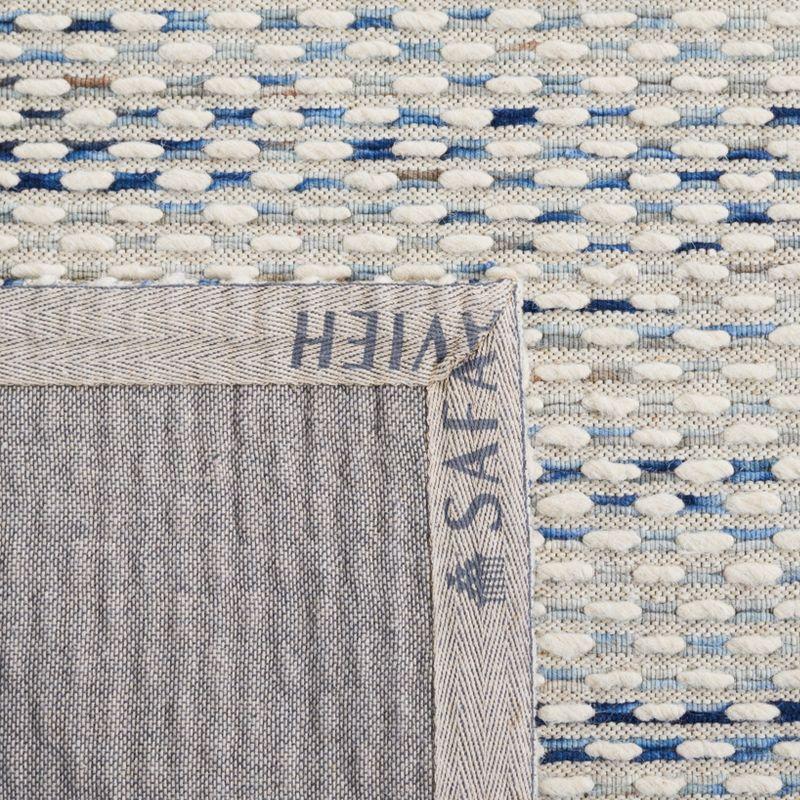 Marbella MRB158 Hand Woven Indoor Area Rug - White/Navy - 9'x12' - Safavieh