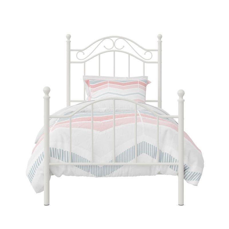 RealRooms Marlo Metal Bed Frame, Twin, White