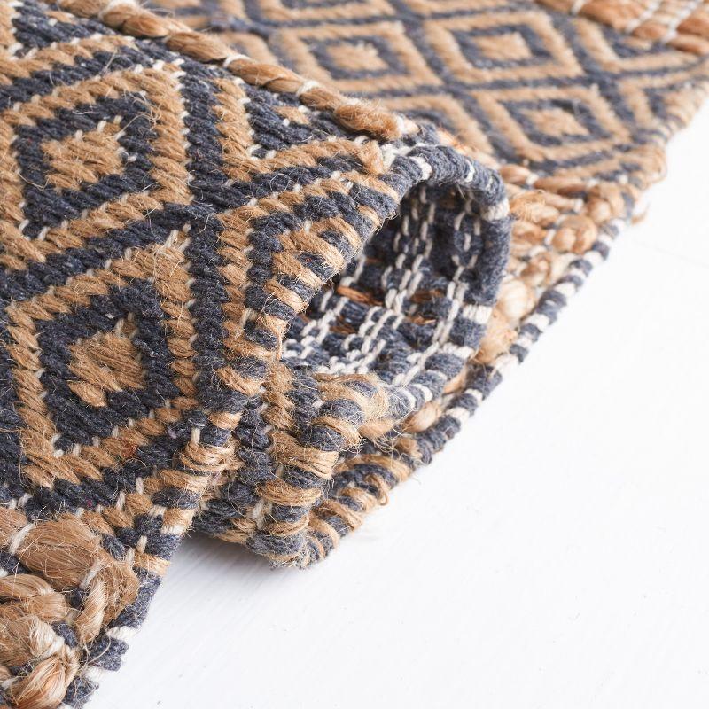 Natural Fiber NFB653 Power Loomed Area Rug - Charcoal/Natural - 8'9"x11'9" - Safavieh.