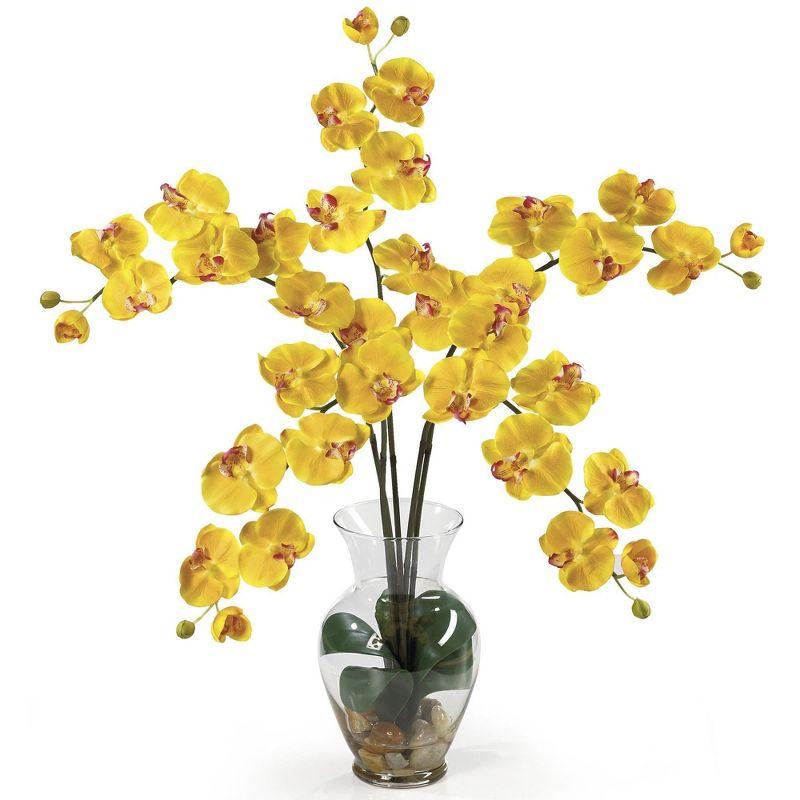 Nearly Natural Phalaenopsis Liquid Illusion Silk Flower Arrangement, Beauty