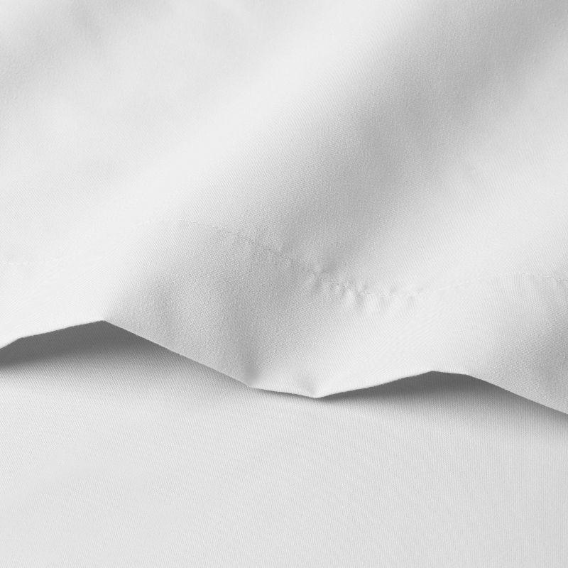 Queen Microfiber Sheet Set White - Room Essentials™: Polyester, Peached Finish, OEKO-TEX Certified, Fits up to 15" Mattress