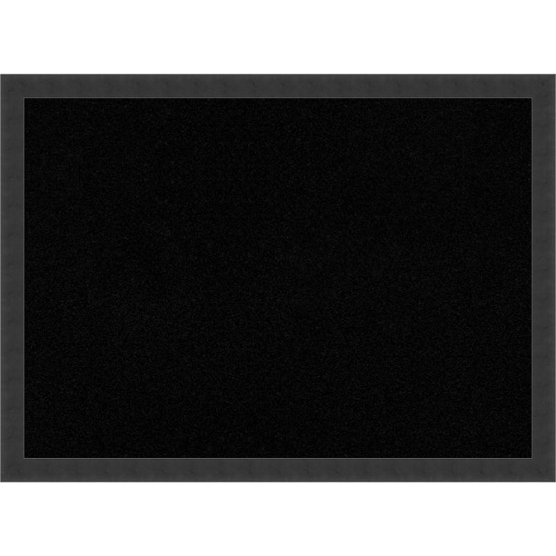 Amanti Art Black Cork Board Wood Framed Mezzanotte Black Bulletin Board 30 in. x 22 in.