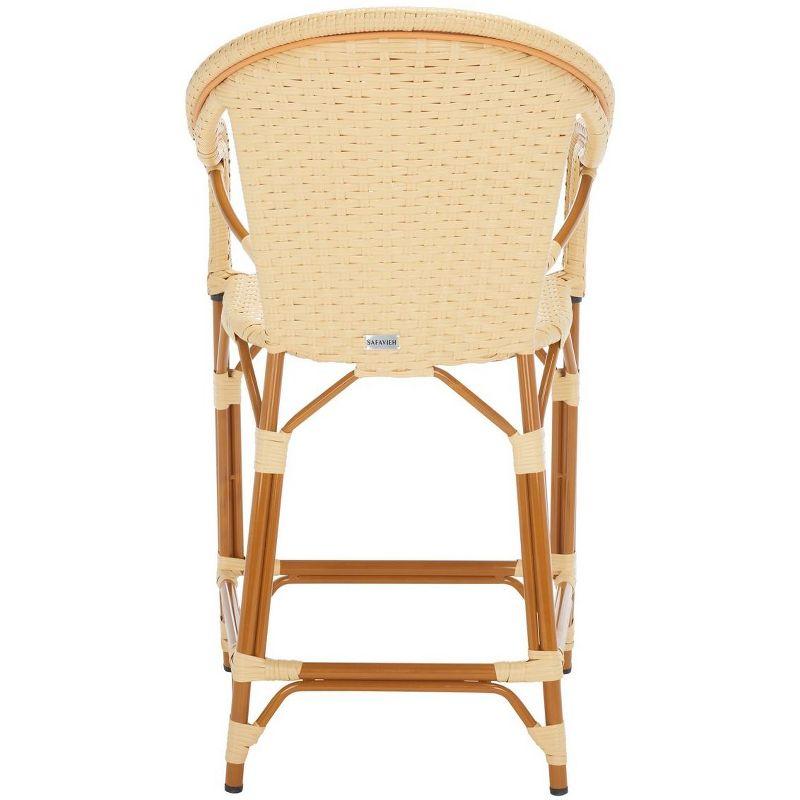 California Counter Stool With Arms - Indoor/Outdoor - PAT7533 - Natural - Safavieh