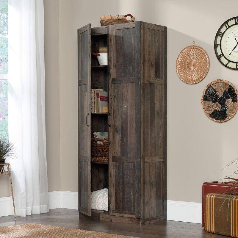 Tall Reclaimed Pine Freestanding Office Storage Cabinet with Adjustable Shelves