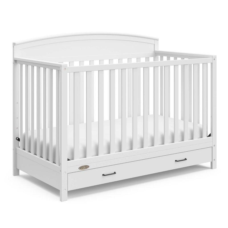 White Pine 5-in-1 Convertible Crib with Drawer