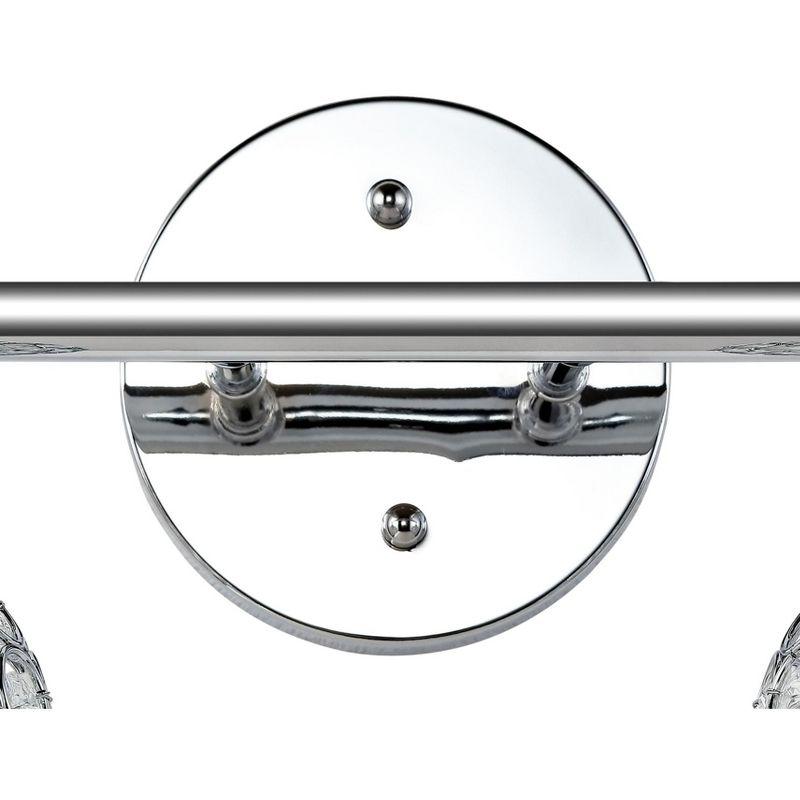 JONATHAN Y Maeve 23" 3-Light Iron/Glass Contemporary Glam LED Vanity Light, Chrome