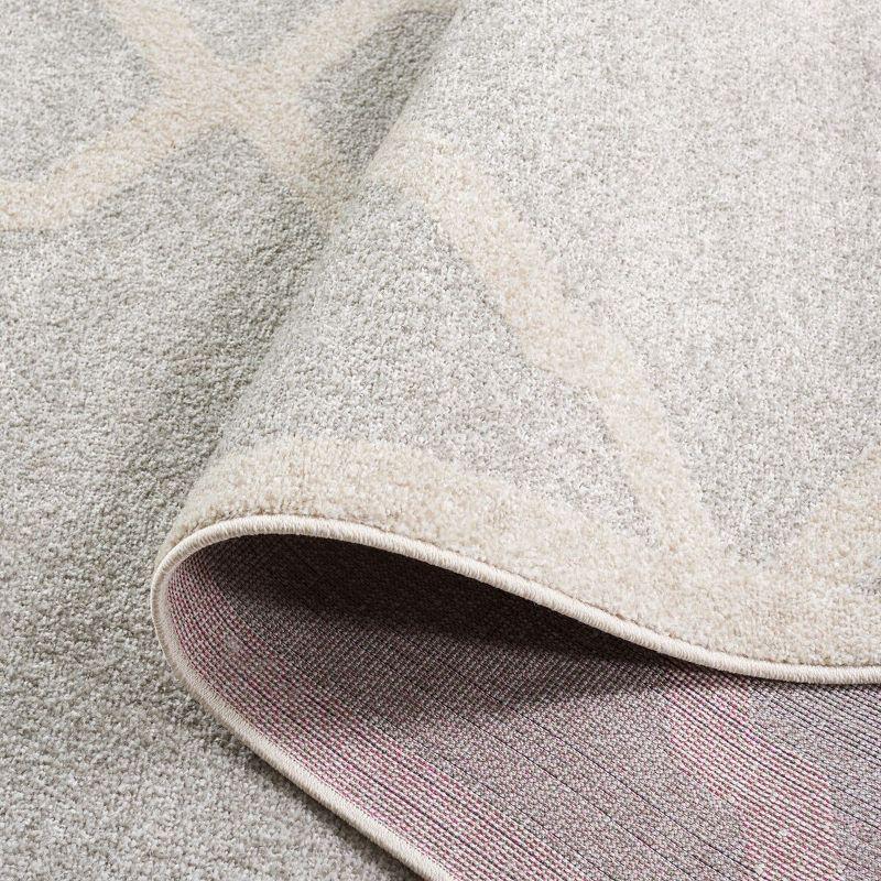 Amherst AMT421 Power Loomed Indoor Area Rug - Light Grey/Beige - 5'x5' - Safavieh