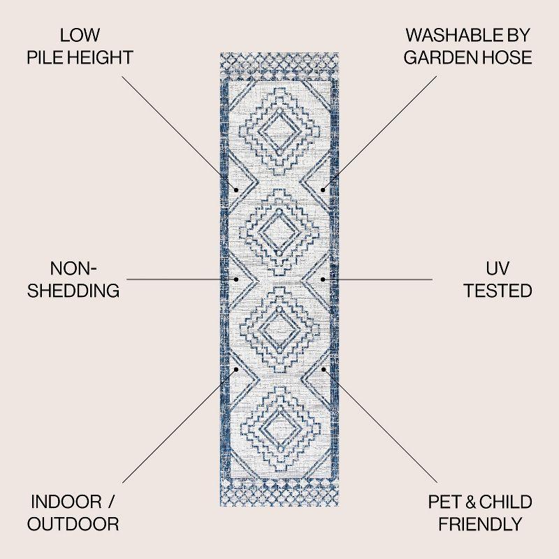 Marokko Diamond  Medallion Indoor/Outdoor Area Rug - JONATHAN Y