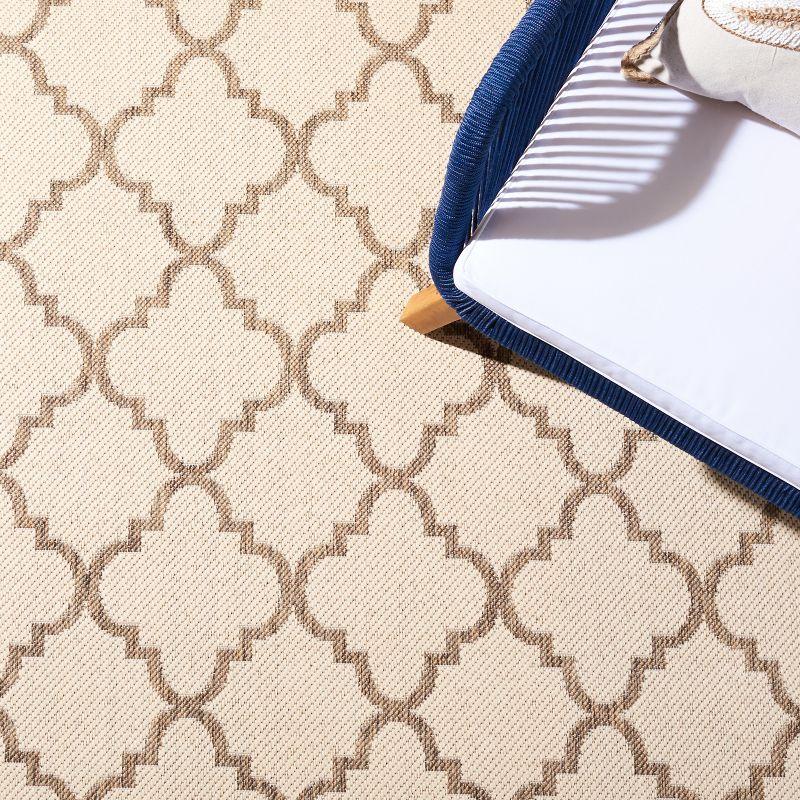 Beach House BHS121 Power Loomed Indoor/Outdoor Area Rug - Cream/Beige - 5'3"x7'6" - Safavieh