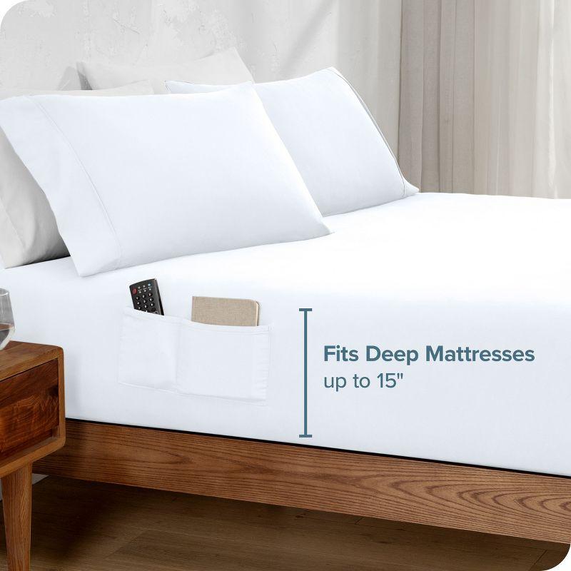 Bare Home Microfiber Fitted Sheet