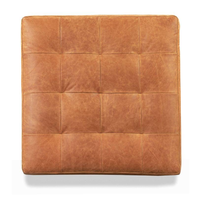 Florence Ottoman Cognac Tan - Poly & Bark