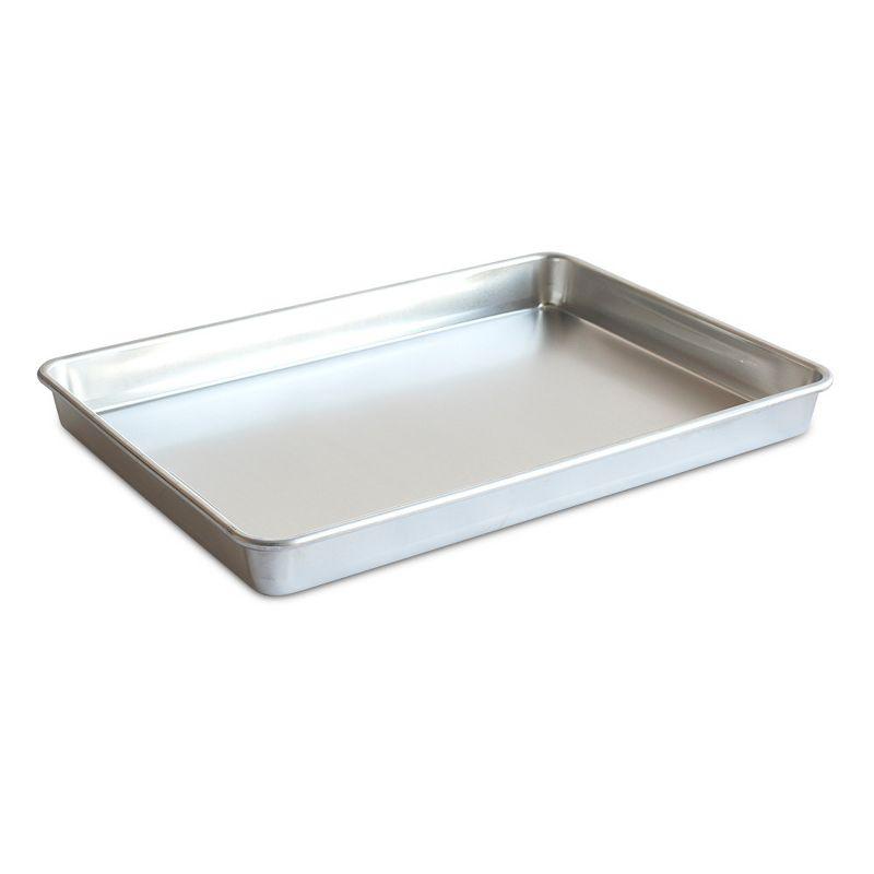 Large Silver Aluminum High-Sided Cookie Sheet Pan