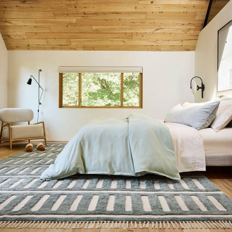 Ebern Designs Merrick Tasseled Wool Area Rug