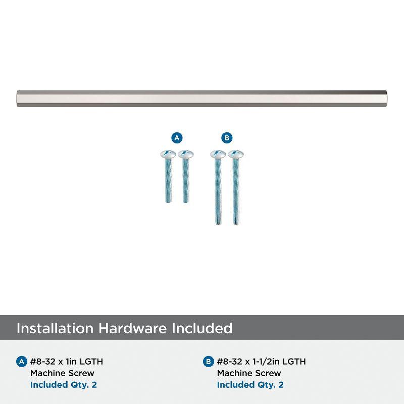Amerock Caliber 8-13/16 inch (224mm) Center-to-Center Polished Nickel Cabinet Pull