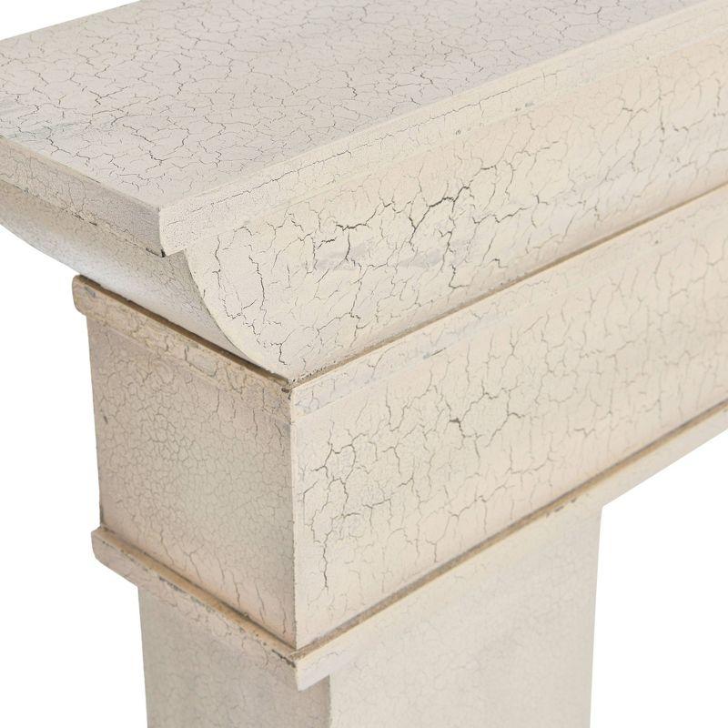 Storied Home Monolith Decorative Fireplace Mantel Cream: Fir Wood & MDF, Wall Mount, 49.625"H