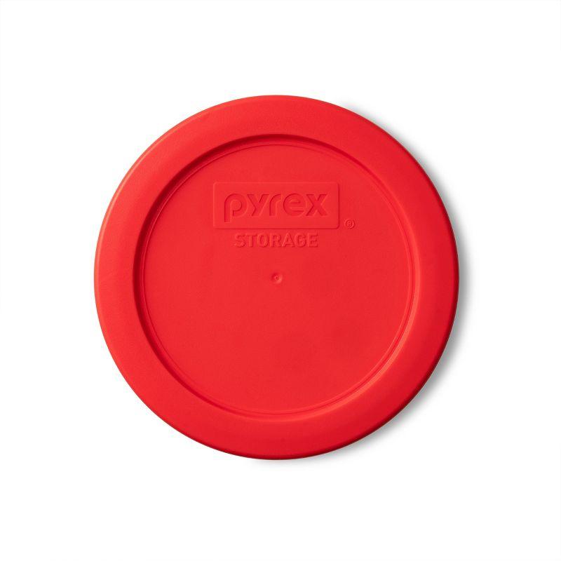 Pyrex 2 Cup 6pc Round Glass Food Storage Value Pack Red: Glass Storage Containers with Lids, Microwave & Dishwasher Safe