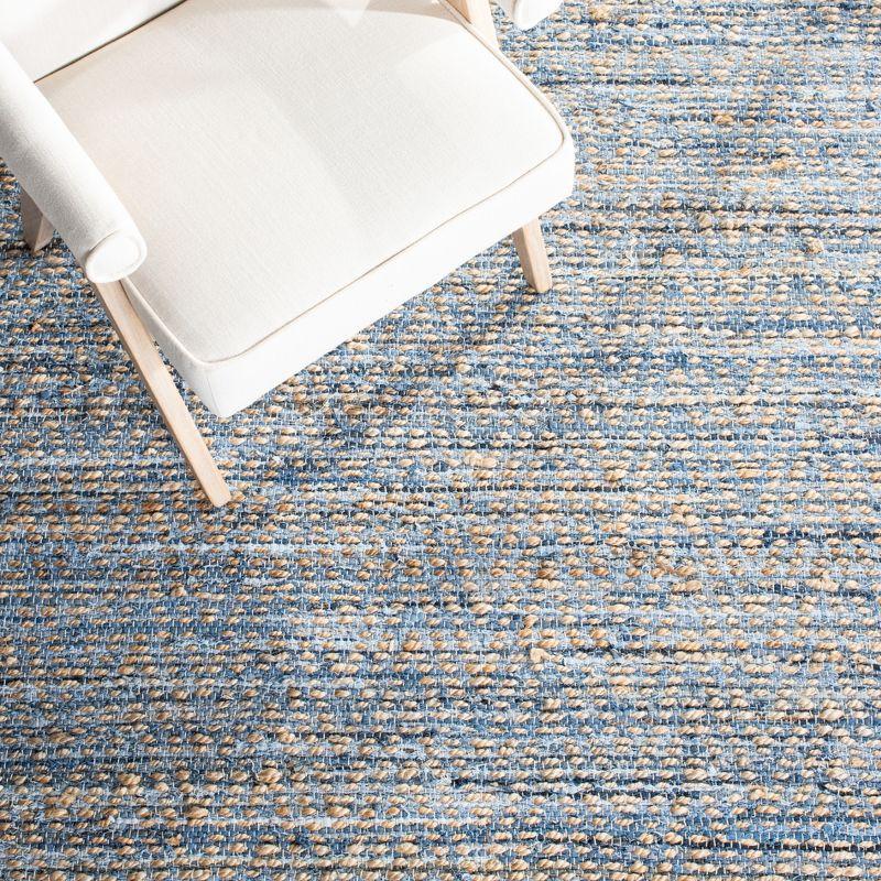 Cape Cod CAP350 Hand Woven Runner Rug - Natural/Blue - 2'3"x10' - Safavieh.