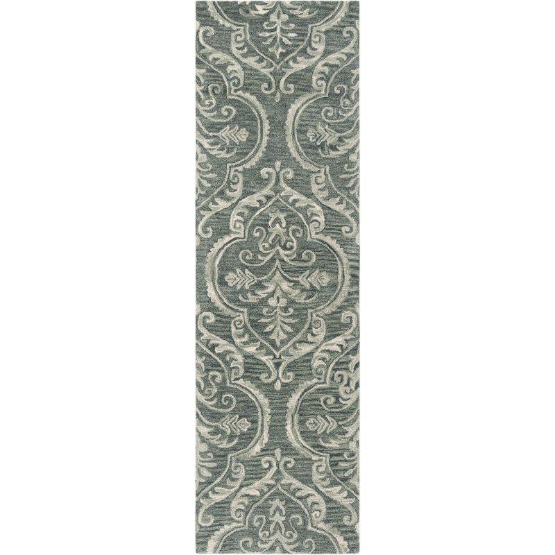 Blossom BLM603 Hand Tufted Runner Rug - Blue/Sage - 2'3"x8' - Safavieh.