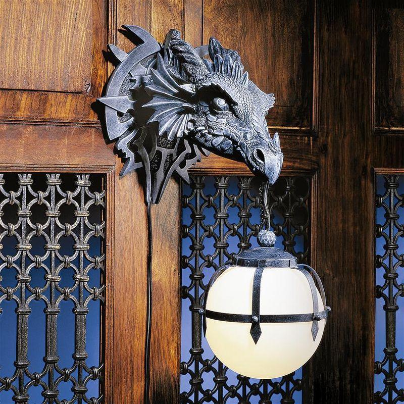 Marshgate Dragon Resin Plug-in Armed Sconce