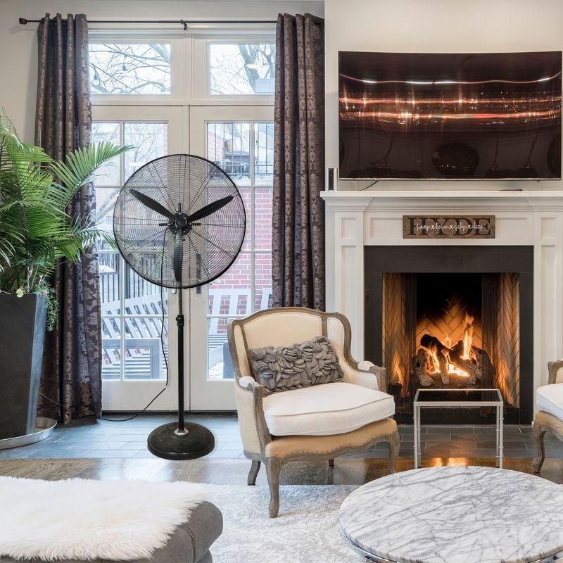 Northlight Seasonal 30" Adjustable Height 3-Speed Oscillating Industrial Pedestal Fan