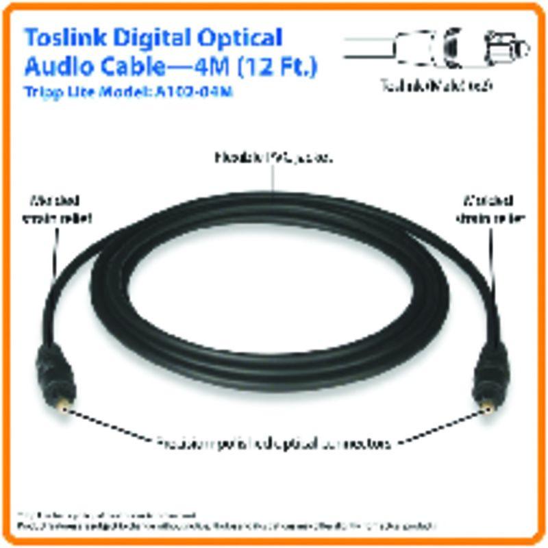 Tripp Lite TOSLINK® Digital Optical SPDIF Audio Cable, Black