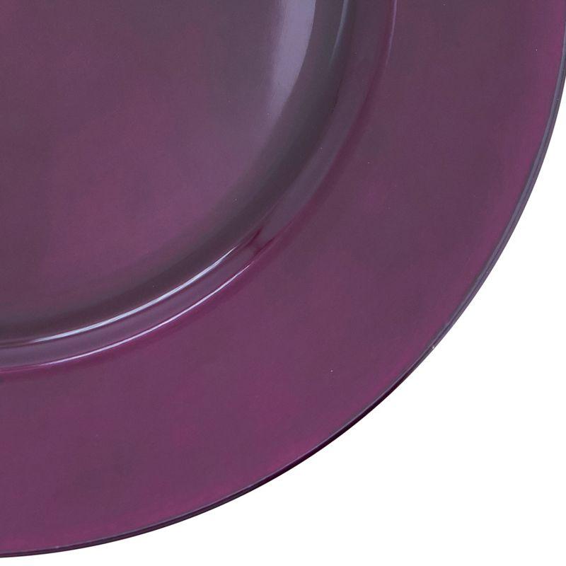 Saro Lifestyle Classic Solid Color Charger Plates