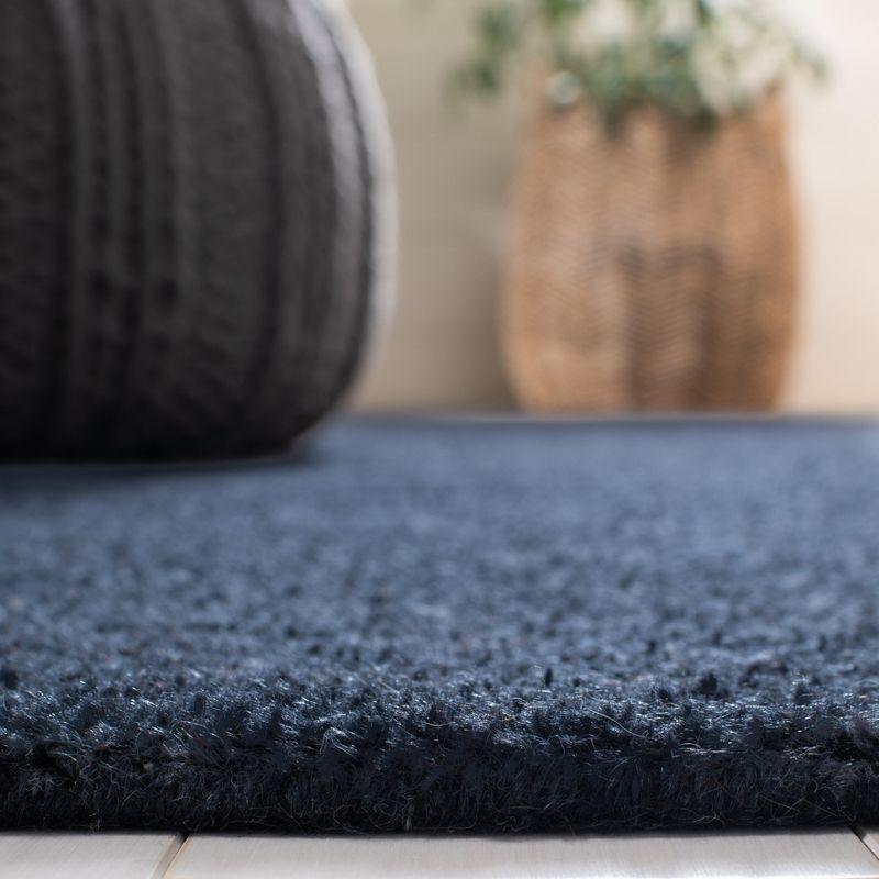 Himalaya Black Hand Tufted Wool Runner Rug