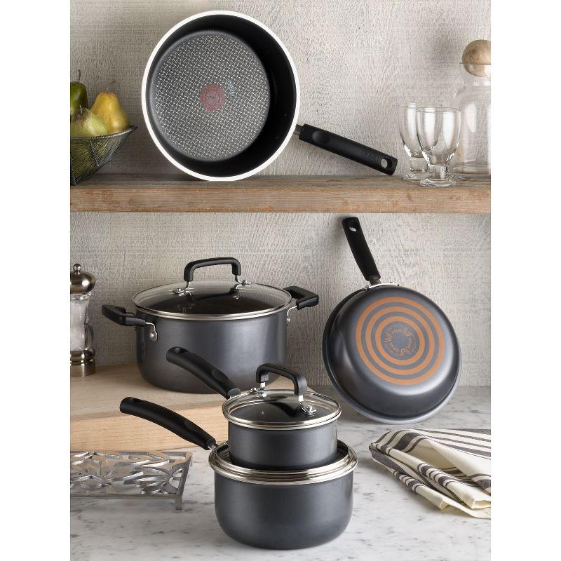 T-fal 12-Piece Dark Gray Nonstick Aluminum Cookware Set