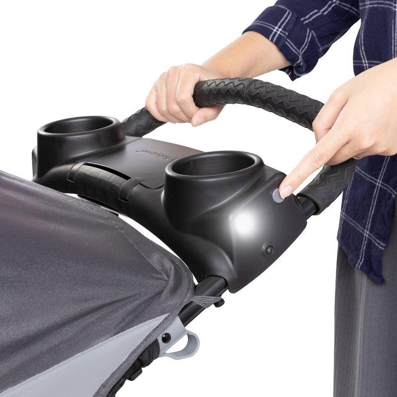 Baby Trend Expedition Zero Flat Stroller Jogger with LED Safety Lights - Dash Gray