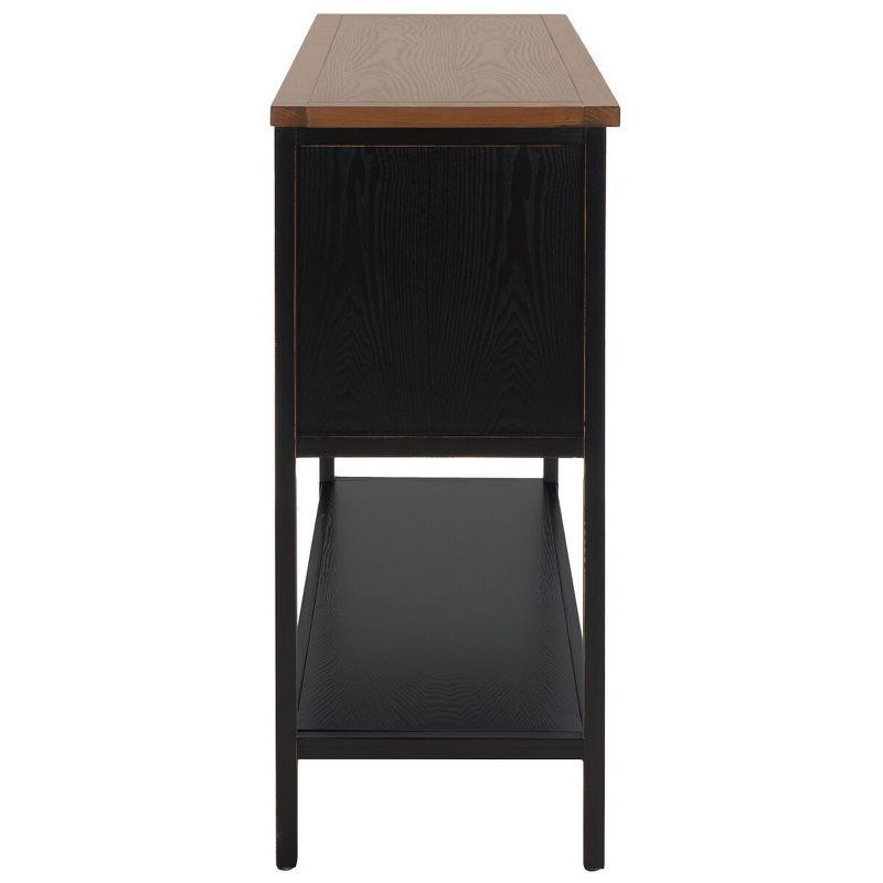 Charlotte Sideboard - Black/Oak Top - Safavieh.