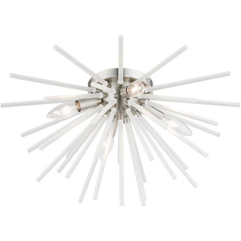 Livex Lighting Uptown 4 - Light Flush Mount in  Brushed Nickel