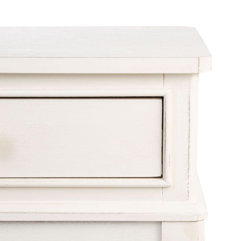 Opal 1 Drawer Accent Table - Distressed White - Safavieh.