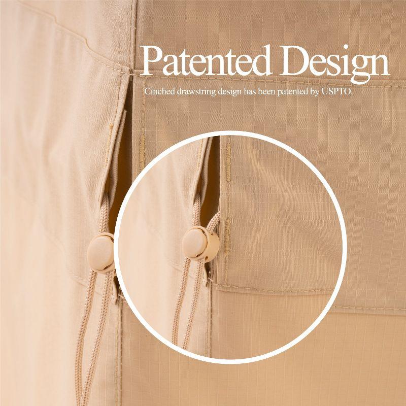 Waterproof Outdoor Patio Chair Covers - Beige - 2Packs - 33"(W)x35"(D)x36/26"(H)