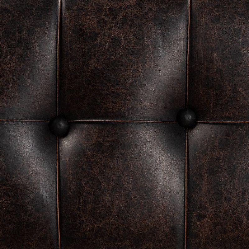 Skyline Decor Edmund Faux Leather Ottoman