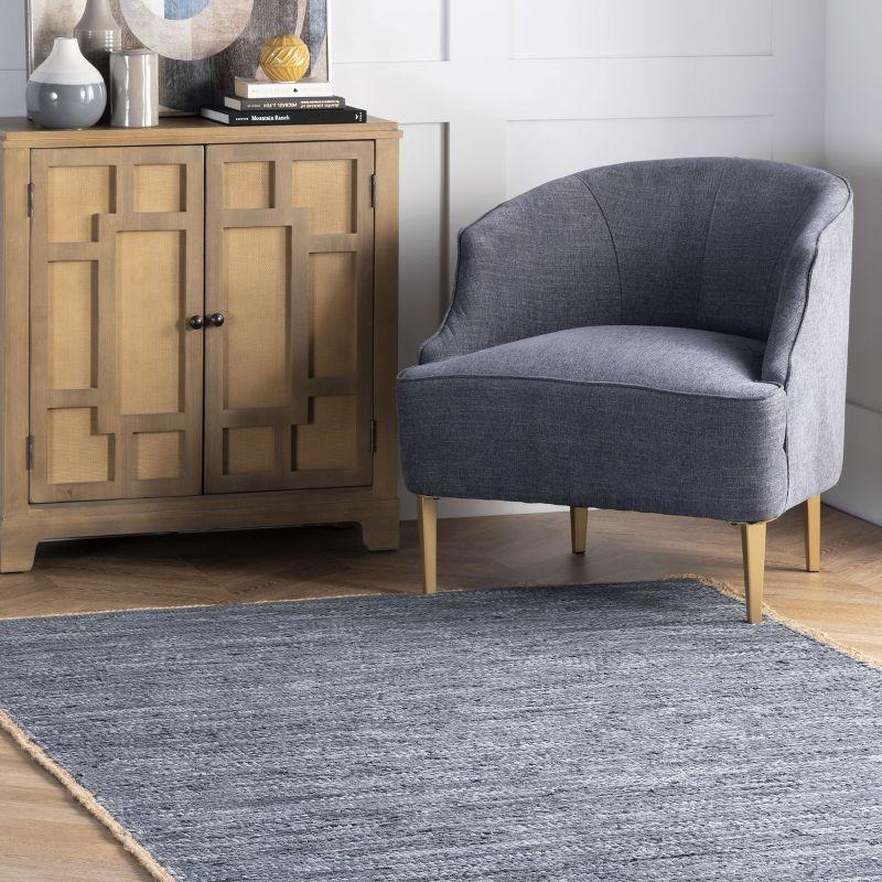 Nuloom Sabby Hand Woven Leather Flatweave Indoor Area Rug, 5' x 8'