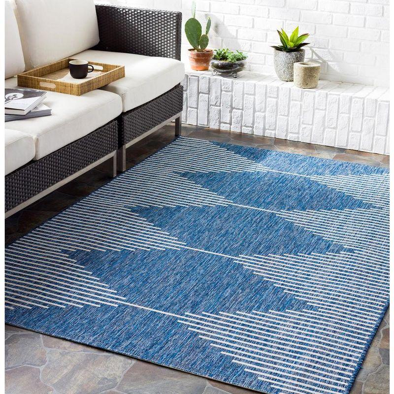 Mark & Day Okswerd 2'7"x12' Runner Woven Indoor and Outdoor Area Rugs Bright Blue