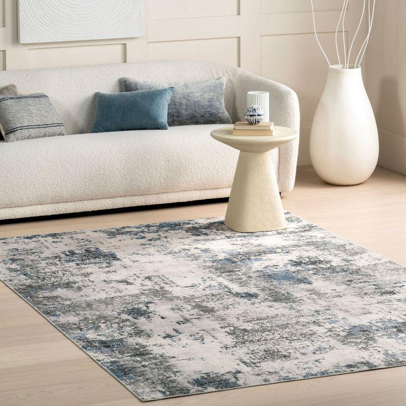 Nuloom Dali Abstract Pet Friendly Machine Washable Area Rug, 3' x 5', Blue Grey