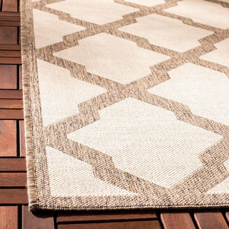 Beach House BHS122 Power Loomed Indoor/Outdoor Area Rug - Cream/Beige - 9'x12' - Safavieh