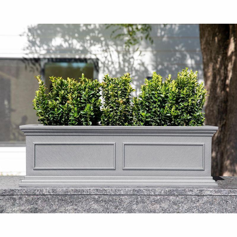 Veradek Brixton Window Box 36" Plastic Planter - Gray