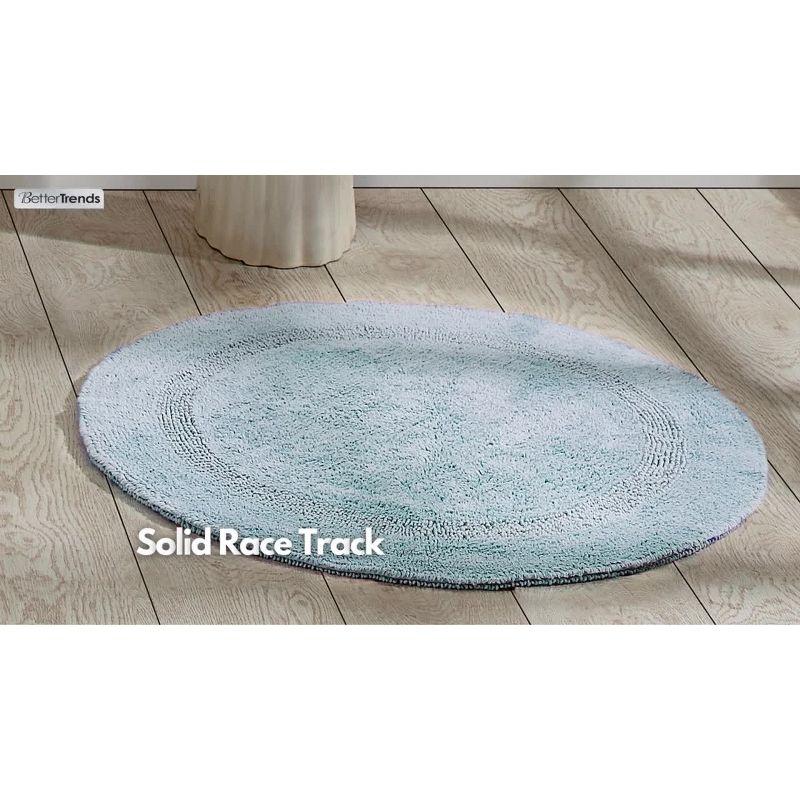 24"x40" Lux Collection Bath Rug Ivory - Better Trends: Cotton, Tufted, Machine Washable, No Backing