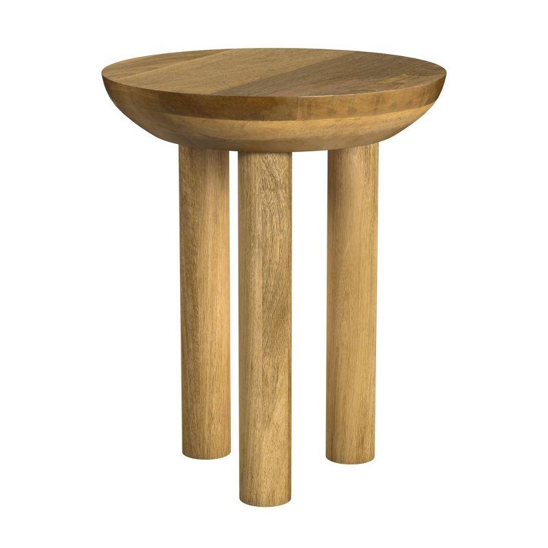 HomePop Mango Wood 3 Leg Side Table Natural